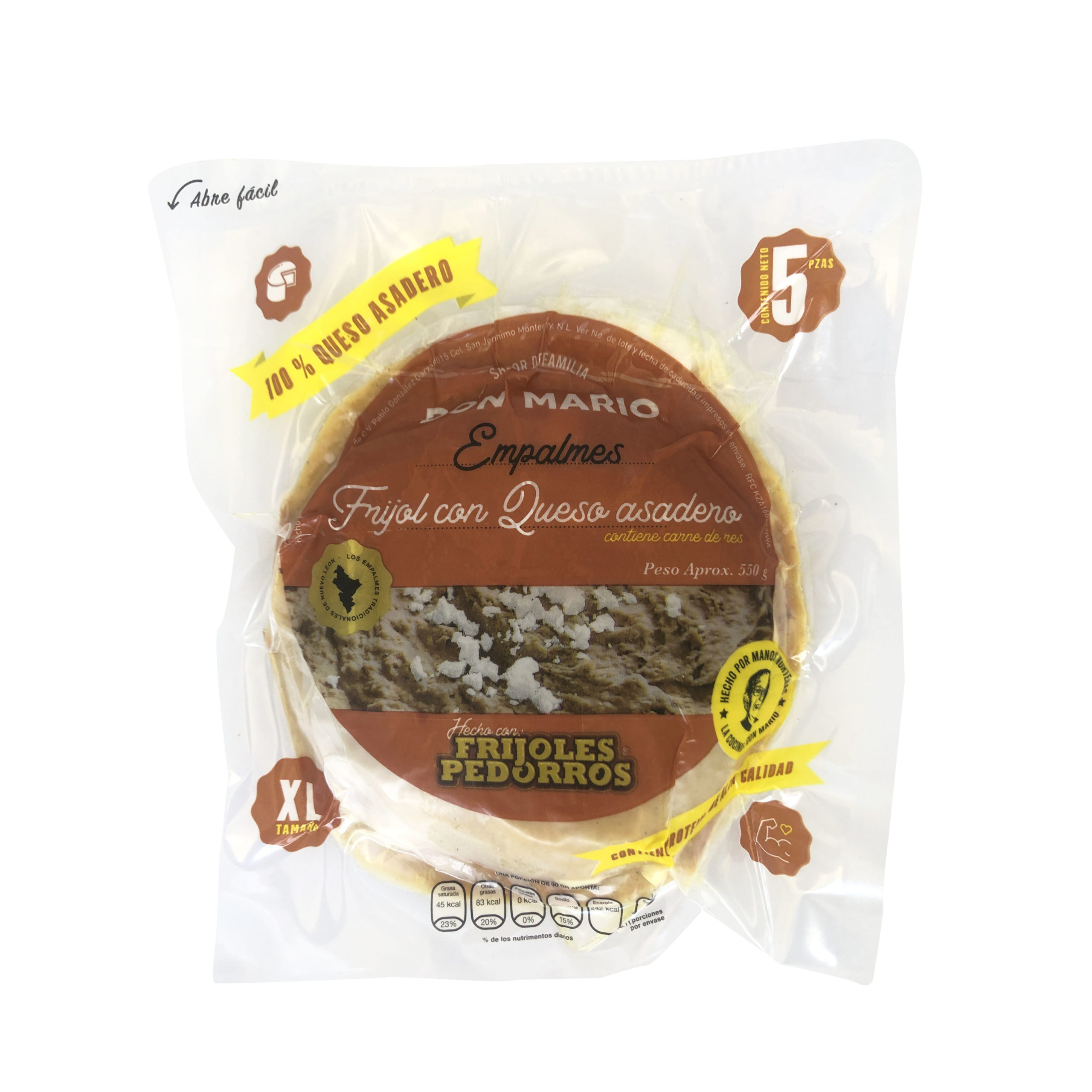 Empalme Frijol con Queso Asadero 550 gr